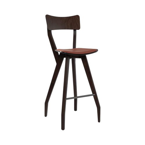 Tabouret de bar contemporain - MARTINA SG02S - New Life Contract - en contreplaqué / avec piètement en hêtre / 4 pieds