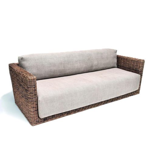 Canapé contemporain - RENE  - GOMMAIRE - en tissu / gris / en bois