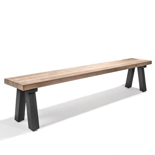 Banc de jardin contemporain - ANTICA  - GOMMAIRE - en teck