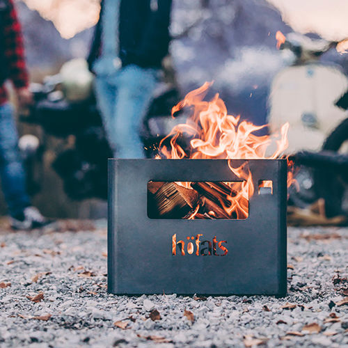 Brasero de jardin à bois - BEER BOX - HÖFATS - en acier / avec barbecue