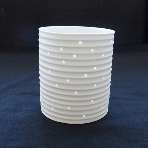 Photophore en porcelaine de Limoges - PETIT CYLINDRE - Jacques Pergay - résidentiel