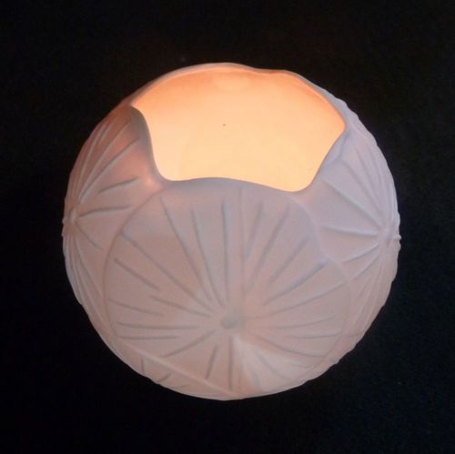 Photophore en porcelaine de Limoges - LOTUS - Jacques Pergay