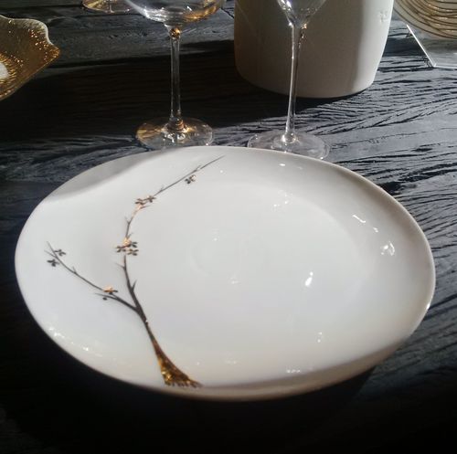 Assiette plate - ARBORESCENCE - Jacques Pergay - à dîner / ronde / en porcelaine de Limoges