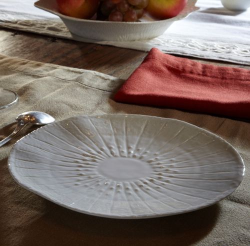 Assiette plate - KIWI - Jacques Pergay - à dessert / ronde / en porcelaine de Limoges