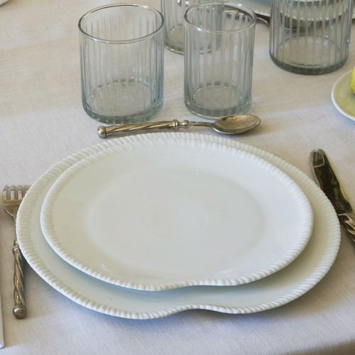 Assiette plate - MARINE - Jacques Pergay - à dessert / ronde / en porcelaine de Limoges