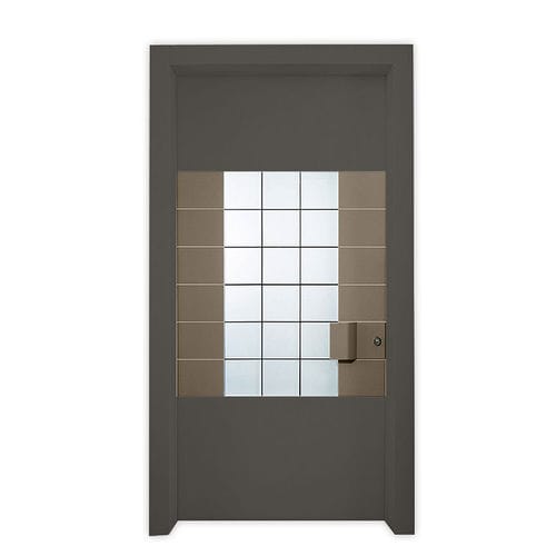 Porte d'entrée - COLORADO  - REMO Security Doors - en acier galvanisé / battante / semi-vitrée