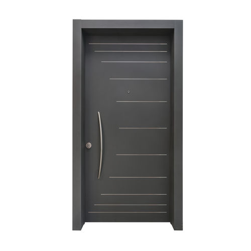 Porte d'entrée - YAMUNA - REMO Security Doors - en acier galvanisé / battante / pleine