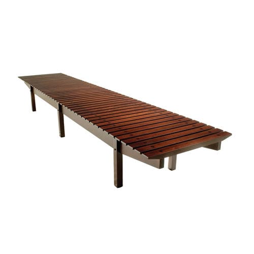 Banc de jardin contemporain - MUCKI - LinBrasil - en bois massif