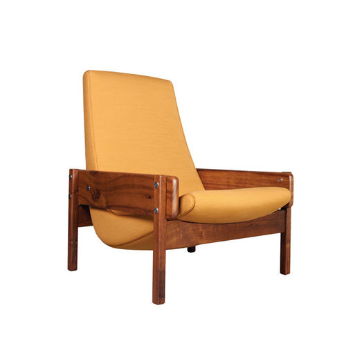 Fauteuil contemporain - VRONKA - LinBrasil - en tissu / en bois massif / en hêtre