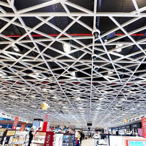 Faux-plafond en métal - BAFFLE - Tacer Ltd. - en lames / décoratif