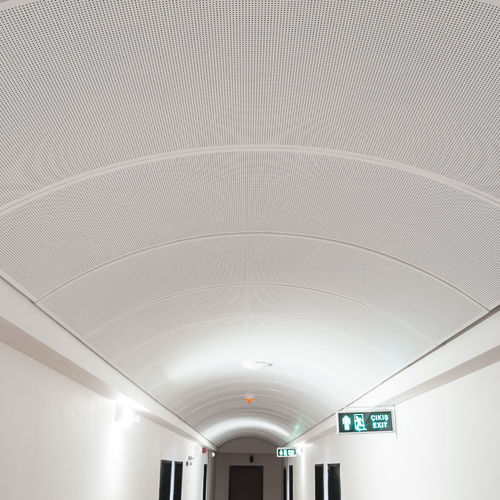 Faux-plafond en métal - CURVED SYSTEMS - Tacer Ltd. - en panneaux / acoustique / perforé