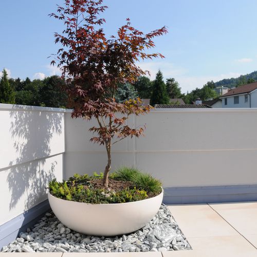 Jardinière en fibro-ciment - BONSAI - green-form - ronde / contemporaine / pour espace public