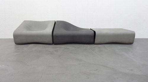 Banquette modulable - DUNE - green-form - design original / en béton fibré / de jardin