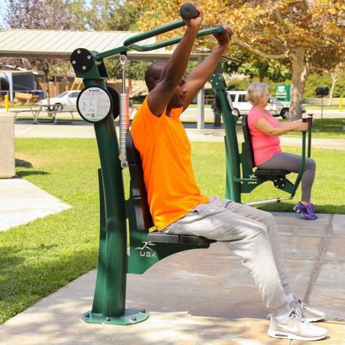 Appareil de musculation curl brachial - UBX-248 - Greenfields Outdoor Fitness - presse à épaules / presse pectorale / d'extérieur