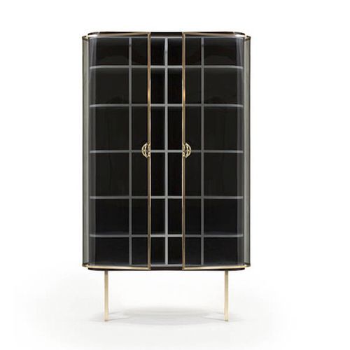 Vitrine contemporaine - LOYALTY - Sé collections - en verre / en bois / en laiton