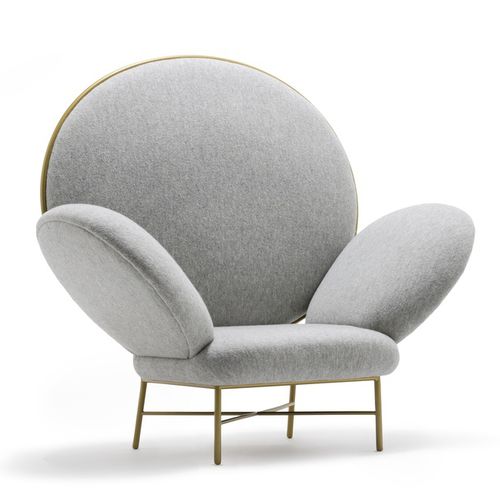Fauteuil contemporain - STAY - Sé collections - en tissu / avec dossier haut / gris
