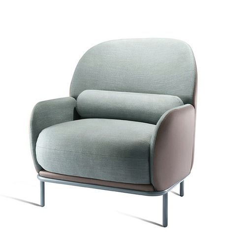 Fauteuil contemporain - BEETLEY  - Sé collections - en cuir / en tissu / en acier laqué