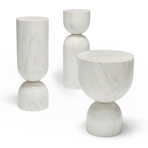 Table d'appoint contemporaine - TIME PIECE - Sé collections - en marbre / ronde / résidentielle
