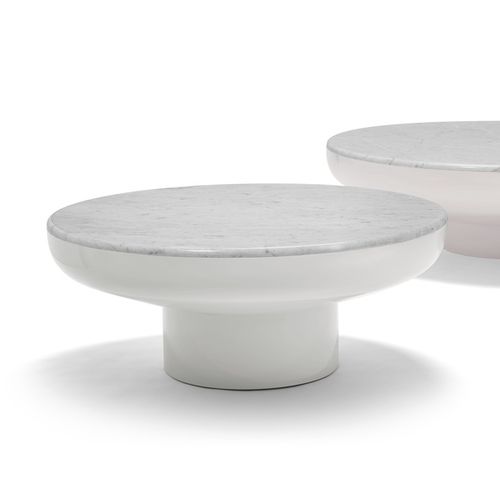 Table basse contemporaine - TAMBOR  - Sé collections - en acier laqué / en marbre / ronde
