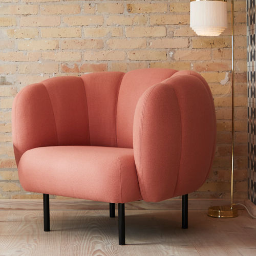 Fauteuil contemporain - CAPE - Warm  Nordic - en tissu / en acier laqué / tapissé