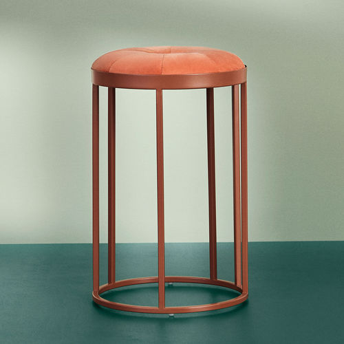 Tabouret contemporain - DAISY - Warm  Nordic - avec piètement en acier / avec piètement en acier à revêtement par poudre / rond