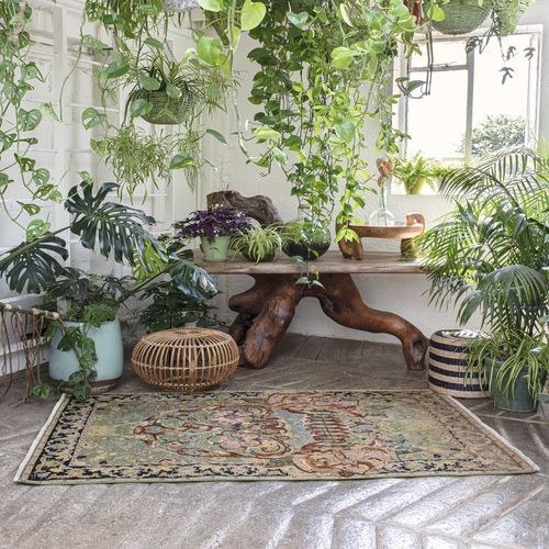 Tapis traditionnel - KING UMBERTO SKULL - Knots rugs - à fleurs / en laine / en soie