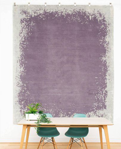 Tapis contemporain - MODERN BORDER - Knots rugs - à motif / en soie / en laine du Tibet