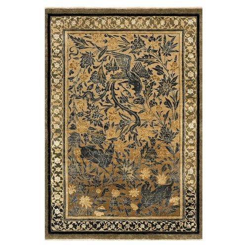 Tapis contemporain - PHOENIX  - Knots rugs - à fleurs / en laine / en soie