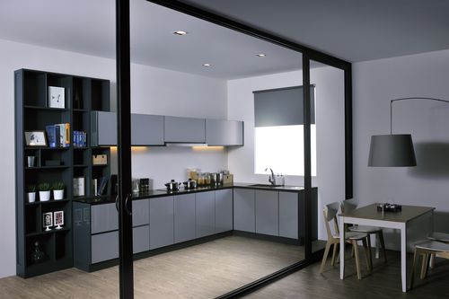 Cuisine contemporaine - MOD 2 - Alustil - en verre / en quartz / en aluminium