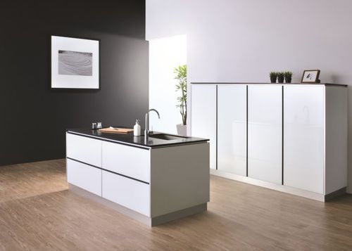Cuisine contemporaine - MOD 0 - Alustil - en verre / en quartz / en aluminium