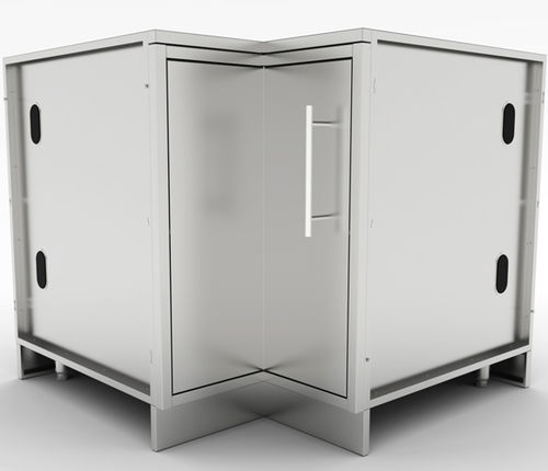 Meuble d'angle en acier inoxydable - SBC12SLS - SUNSTONE - de cuisine / d'extérieur