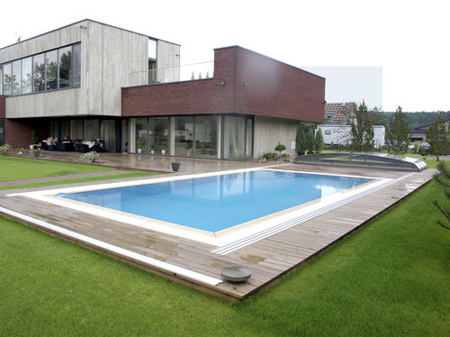 Piscine autoportante - Tilestone Pools one piece tiled pools - à débordement / sur mesure / d'extérieur