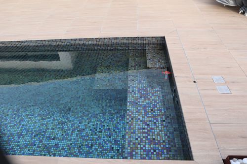 Spa de nage encastrable - SWIM  - Tilestone Pools one piece tiled pools - hors-sol / rectangulaire / multiplace