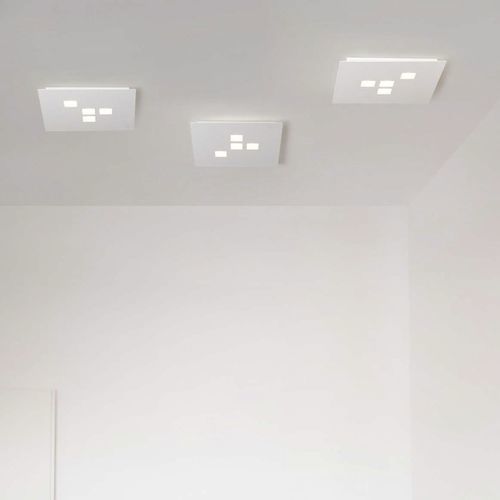 Plafonnier contemporain - PLATEAU - cattaneo - carré / en métal / à LED