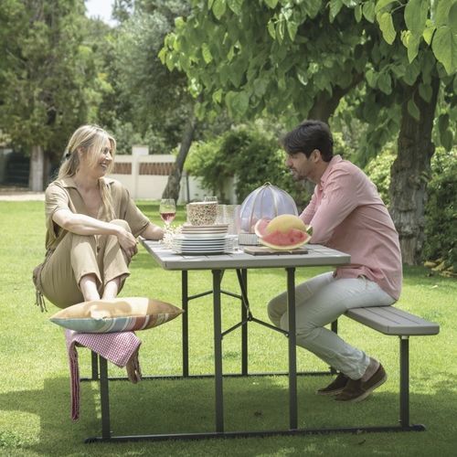 Table de pique-nique pliante - Dakota - Zown - contemporaine / en polyéthylène haute densité PEHD / avec piètement en acier à revêtement par poudre