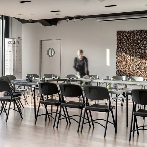 Table pliante - Classic XLmoon - Zown - contemporaine / en polyéthylène haute densité PEHD / avec piètement en acier à revêtement par poudre