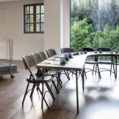 Table pliante - Classic XL180 - Zown - contemporaine / en polyéthylène haute densité PEHD / avec piètement en acier à revêtement par poudre