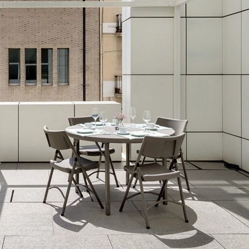 Table pliante - Planet4 - Zown - contemporaine / en polyéthylène haute densité PEHD / avec piètement en acier à revêtement par poudre