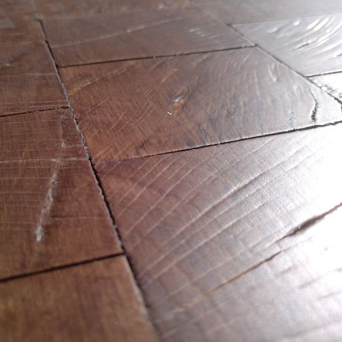 Parquet contrecollé - ENDGRAIN TILE TOBACCO - SURCO interiors - en chêne / huilé / finition mat
