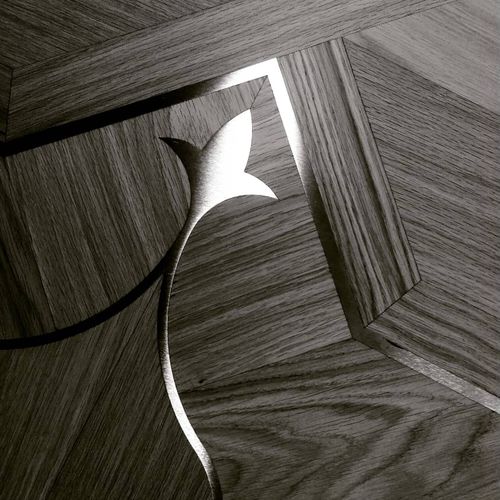 Parquet contrecollé - marquetry - SURCO interiors - avec incrustations en pierre naturelle / avec incrustations en bois / avec incrustations en métal