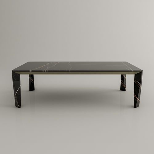 Table contemporaine - LEGACY - Roig - art & design - - en marbre / avec piètement en marbre / rectangulaire