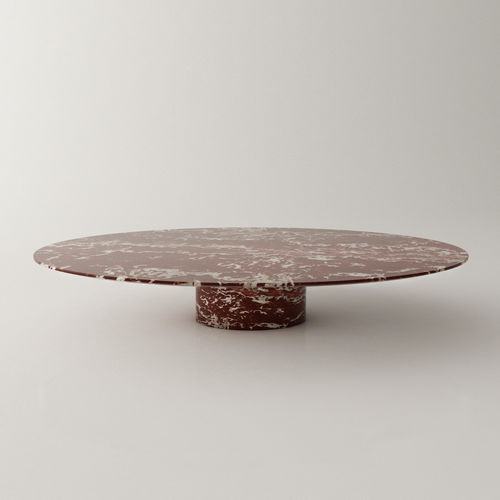 Table basse contemporaine - MOÖN - Roig - art & design - - en marbre / avec piètement en marbre / ronde
