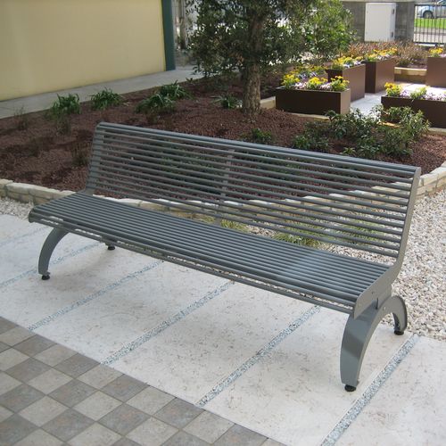 Banc public contemporain - MONIA - Ferrinox - en acier / en inox / en acier peint