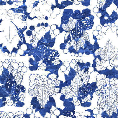 Papier peint contemporain - ROUTE DE LA SOIE - ISIDORE LEROY - à motif nature / aspect tissu / blanc