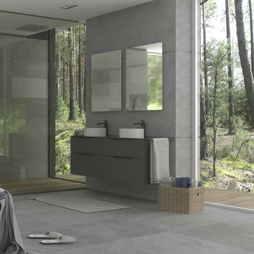 Meuble vasque double - BIG - UAB KAME - suspendu / MDF / en céramique