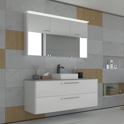 Meuble vasque double - SOFT - UAB KAME - suspendu / MDF / en céramique