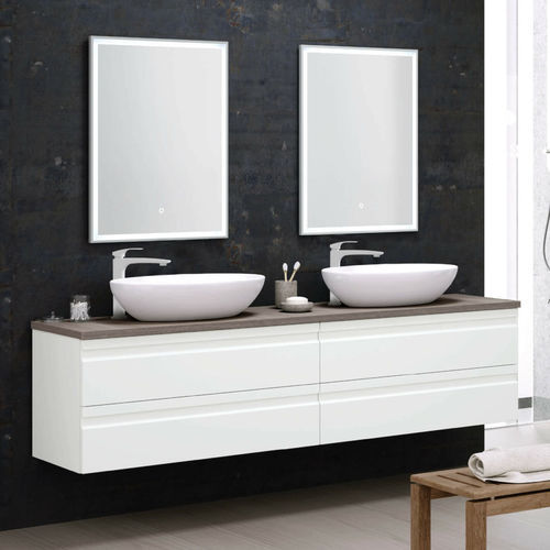 Meuble vasque double - TERRA - UAB KAME - suspendu / MDF / en céramique