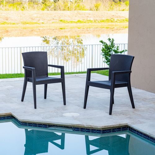Chaise contemporaine - MONTANA - YÜCEL OUTDOOR FURNİTURE  - d'extérieur / en résine / empilable