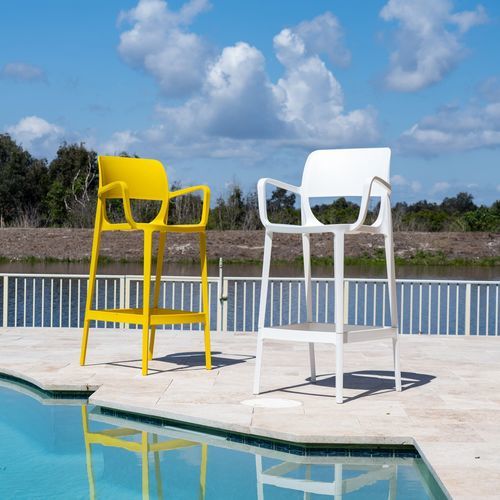 Chaise de bar contemporaine - Bella  - YÜCEL OUTDOOR FURNİTURE  - d'extérieur / d'intérieur / en polypropylène