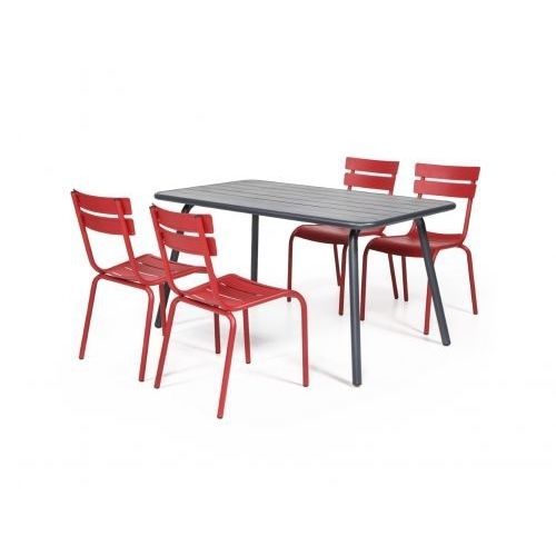 Table contemporaine - Porto  - YÜCEL OUTDOOR FURNİTURE  - en aluminium / avec piètement en aluminium / rectangulaire